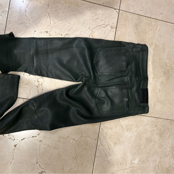The most gorgeous Hunter green leather pants by Joe’s - Picture 2 of 3